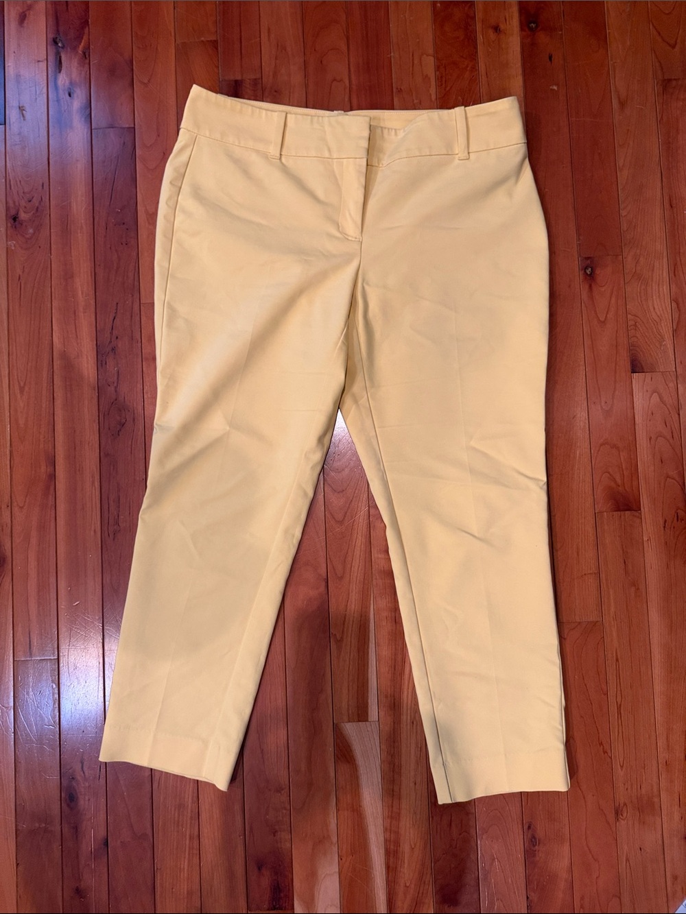 White House Black Market Yellow Crop Pants